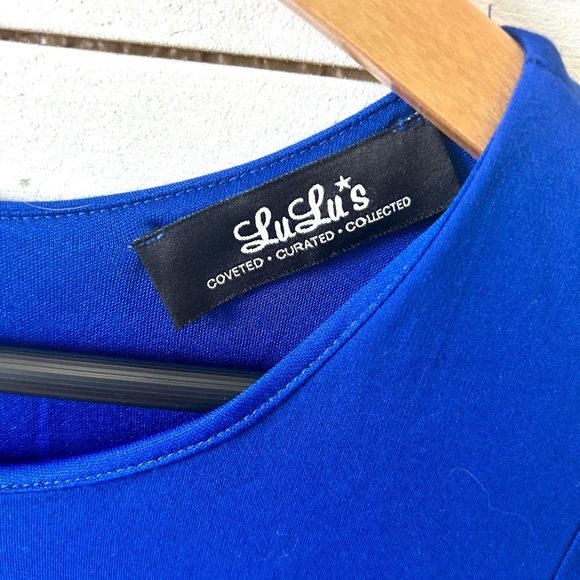 Blue Long Sleeve Dress - Picture 2 of 5